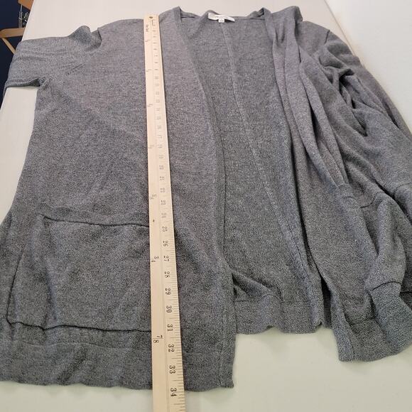 Madwell Women's Coffeehouse Cardigan Open Front Pockets Size Large Gray F04610 - Picture 9 of 9